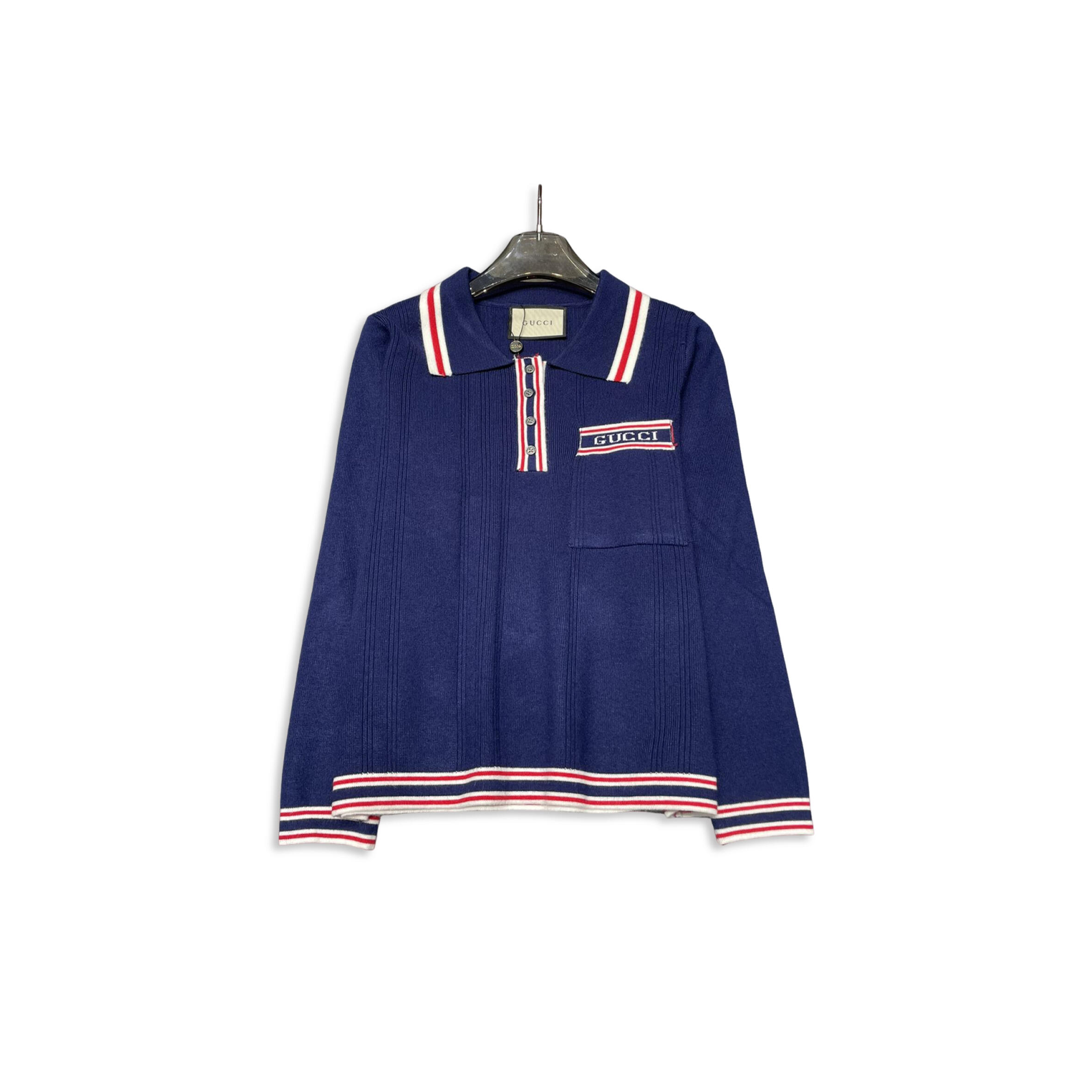 Gvc*1 knitted polo collar top